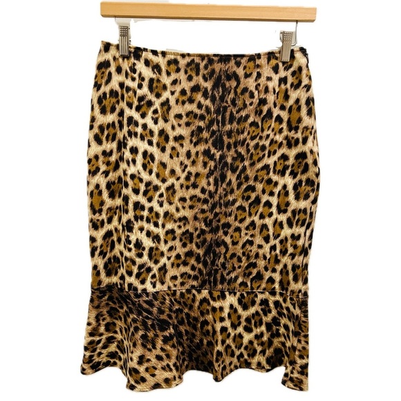 Moschino Dresses & Skirts - Moschino Leopard Print Skirt 8 vintage Y2K animal black brown